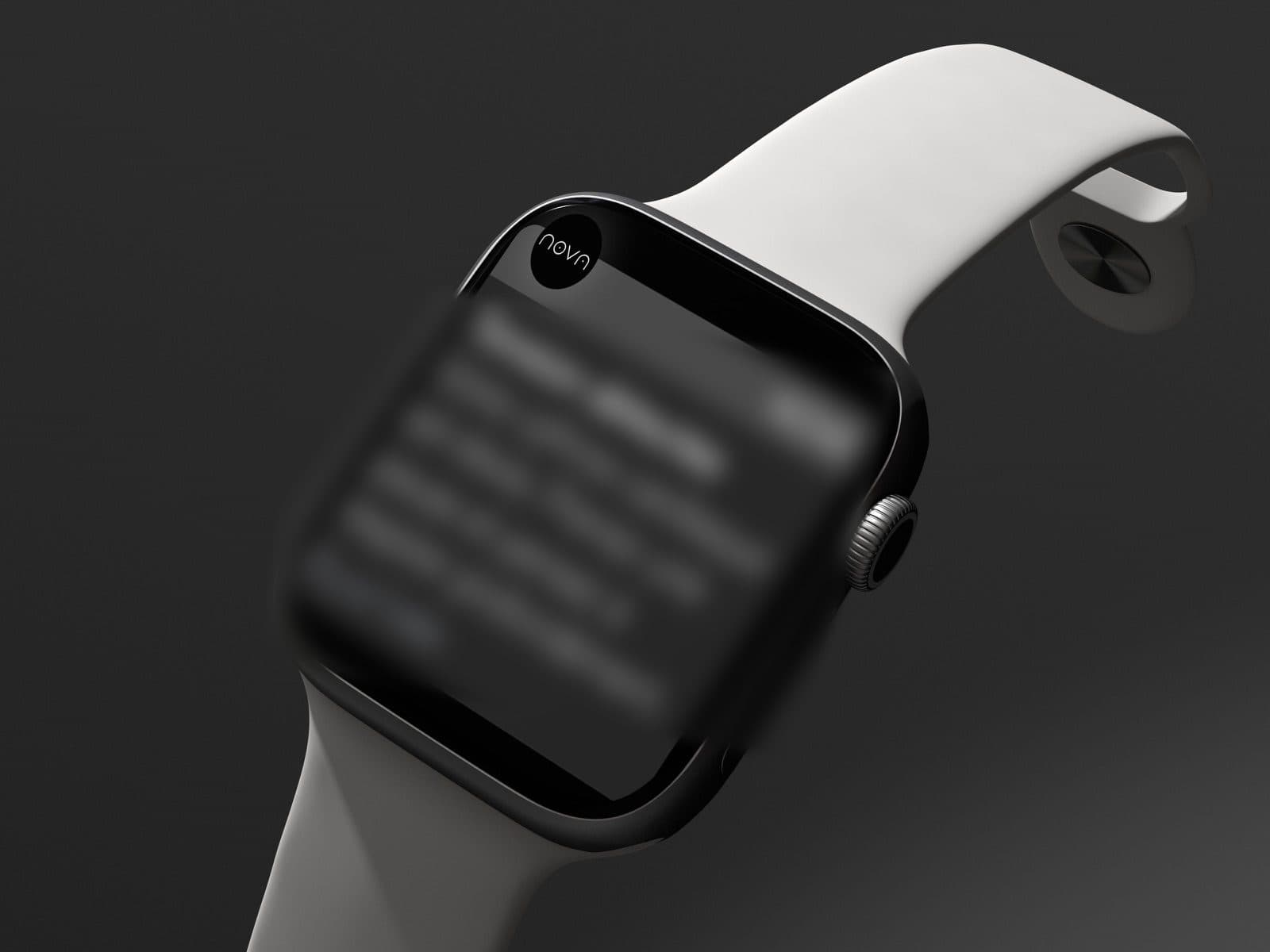 Notification NOVA sur une montre connectée : « Tension détectée, votre rythme cardiaque est élevé, prenez une pause et pensez à respirer profondément. »
